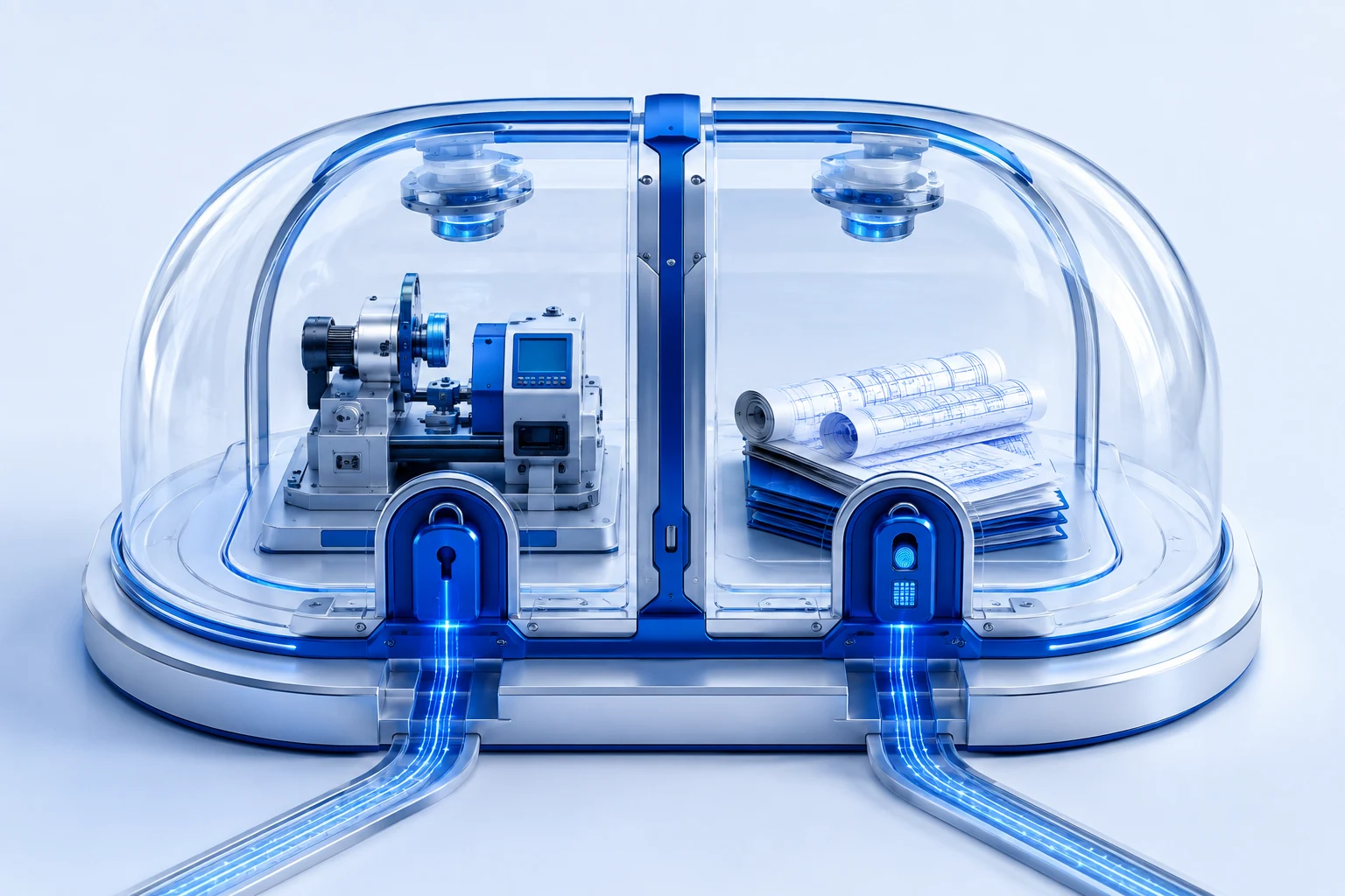 Beni e documenti sono protetti da perimetri distinti e da accessi controllati per organizzazione.